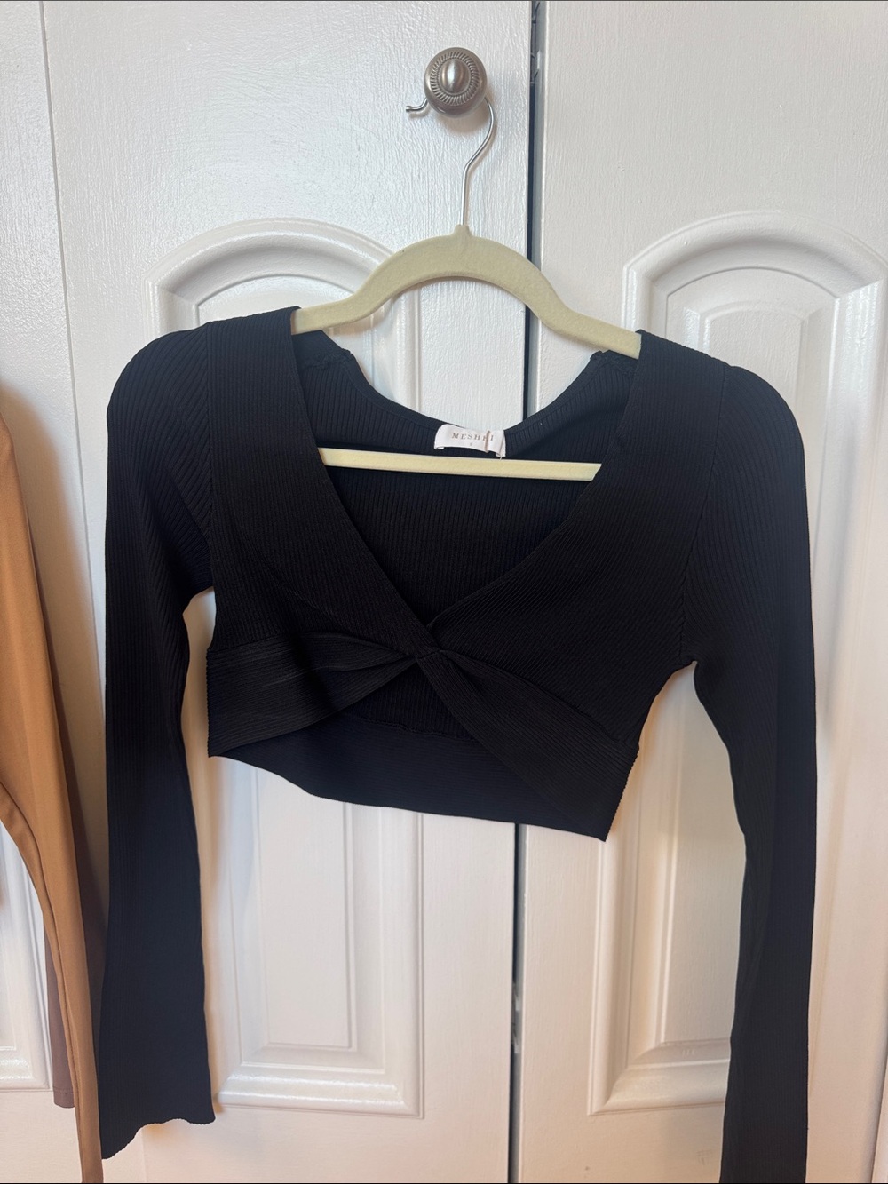Meshki Cropped Sweater Top